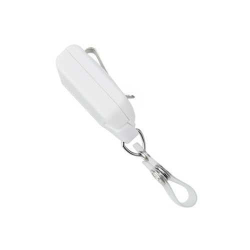 White B-REEL No-Twist Badge Reel With Swivel Belt Clip - 25pk