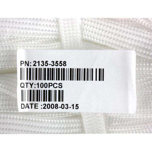 White Flat Braid Lanyard with Bulldog Clip - 100pk