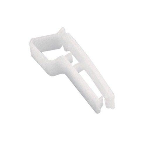 White One Piece "Uni-Clip" Ribbed Thumb-Grip Clips - 100pk