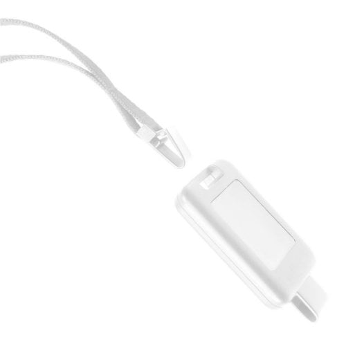 White SlimReel System 3/8" Lanyard/Badge Reel Combination - 100pk