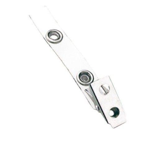 White Vinyl Straps with 2-Hole Smooth Face Clips - 100pk