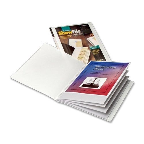 Cardinal White Custom ShowFile 12 Pocket Presentation Book - 12pk