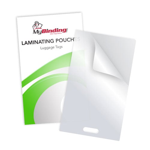 White 10mil Luggage Tag With Slot Laminating Pouches - 100pk