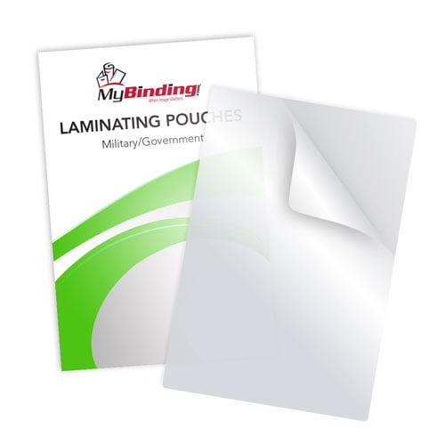 White 10mil Military Laminating Pouches - 100pk