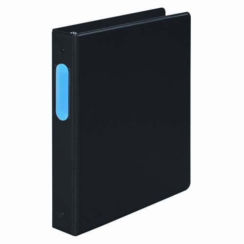 Wilson Jones 1-1/2" Black Opaque Round Binders with Labels