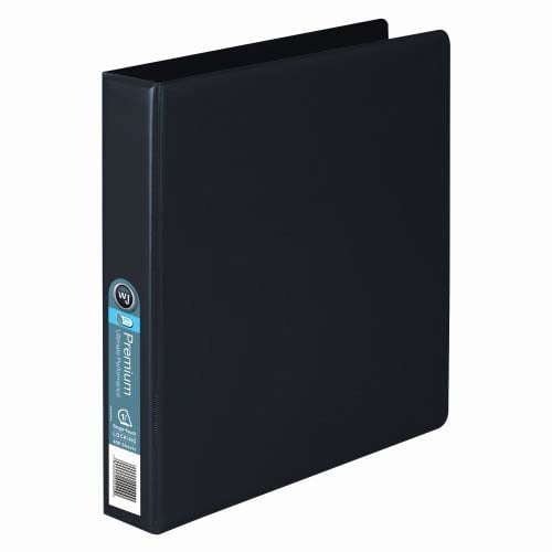 Wilson Jones 1-1/2" Black Premium Opaque D-Ring Binders 12pk - W87603PP (Discontinued)