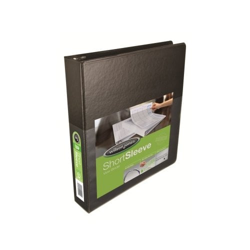 Wilson Jones 1-1/2" Black Short Sleeve View Binders 12pk - W369-34BPP