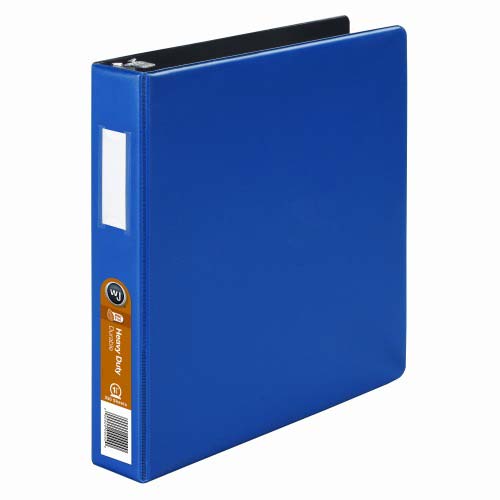 Wilson Jones 1-1/2" Blue Heavy Duty Opaque Round Binders - 12pk