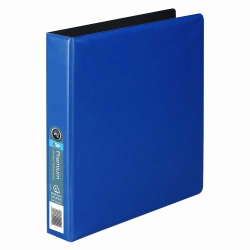 Wilson Jones 1-1/2" Blue Premium Opaque D-Ring Binders - 12pk