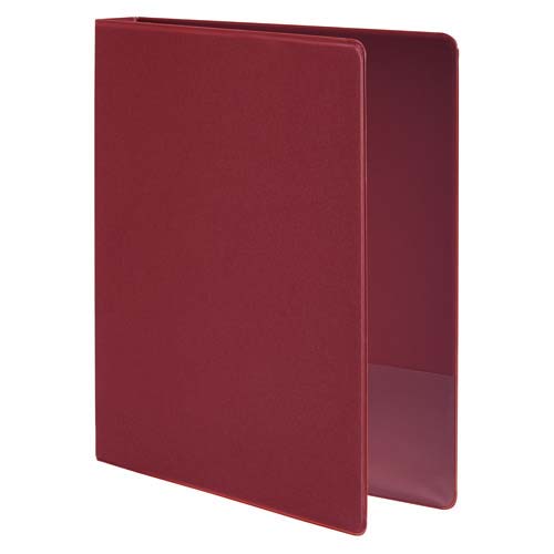 Wilson Jones 1-1/2" Burgundy Basic Opaque Round Ring Binders - 12pk