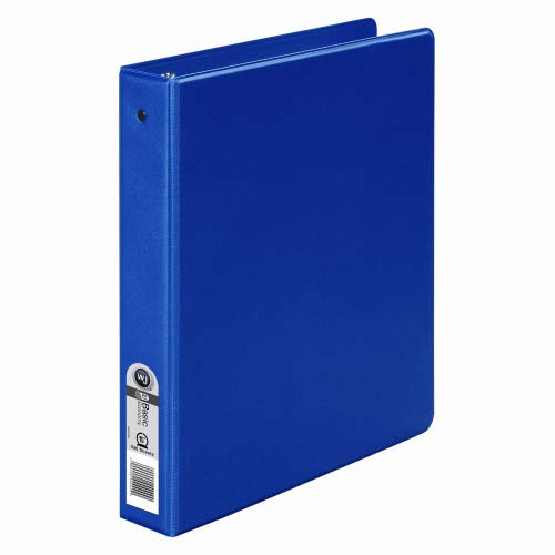 Wilson Jones 1-1/2" Dark Blue Basic Opaque Round Ring Binder 12pk - W368-34NBLPP1