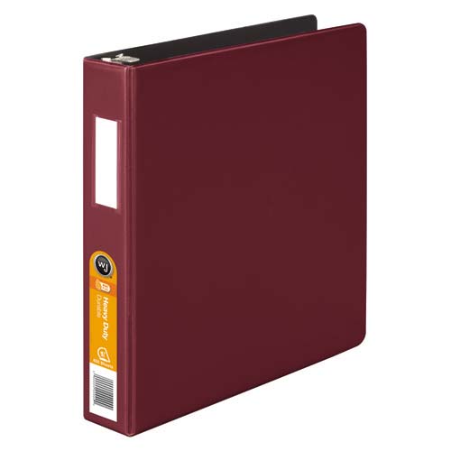 Wilson Jones 1-1/2" Dark Red Heavy Duty Opaque D-Ring Binders 12pk - W384-34CPP