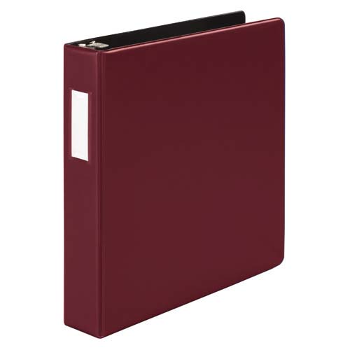 Wilson Jones 1-1/2" Dark Red Heavy Duty Opaque Round Binder - 12pk