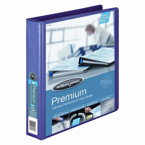 Wilson Jones 1-1/2" Eggplant Premium Locking D-Ring Binders - 6pk