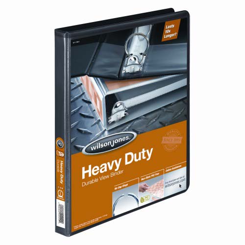 Wilson Jones 1/2" Black/White Heavy-Duty Round Binders - 12pk