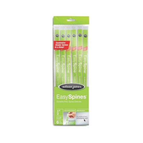 Wilson Jones 1/2" EasySpines for Binders - 6pk