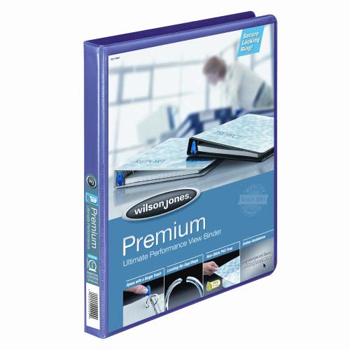 Wilson Jones 1/2" Eggplant Premium Single-Touch Binders - 12pk