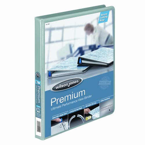 Wilson Jones 1/2" Seafoam Premium Single-Touch Binders - 6pk