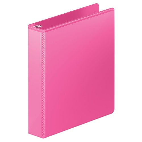 Wilson Jones 1.5" Bright Pink Heavy Duty Round Ring View Binder - 12pk
