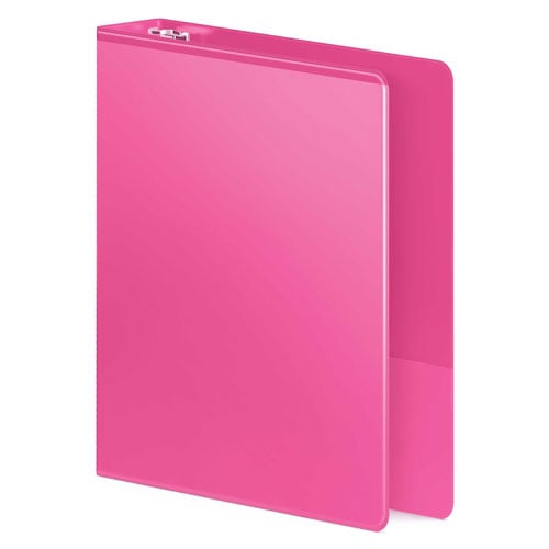Wilson Jones 1.5" Bright Pink Heavy Duty Round Ring View Binder - 12pk