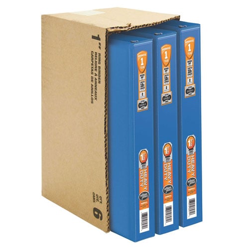 Wilson Jones 1.5" PC Blue Heavy Duty Round Ring Binder 12pk - W364-34-7462PP