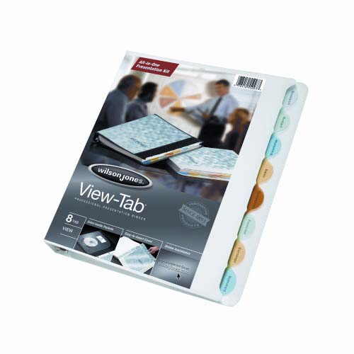 Wilson Jones 1" 8 Tab View-Tab Binders - 12pk