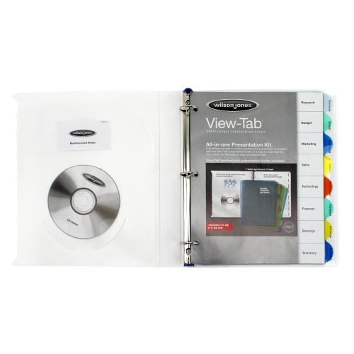 Wilson Jones 1" 8 Tab View-Tab Binders - 12pk