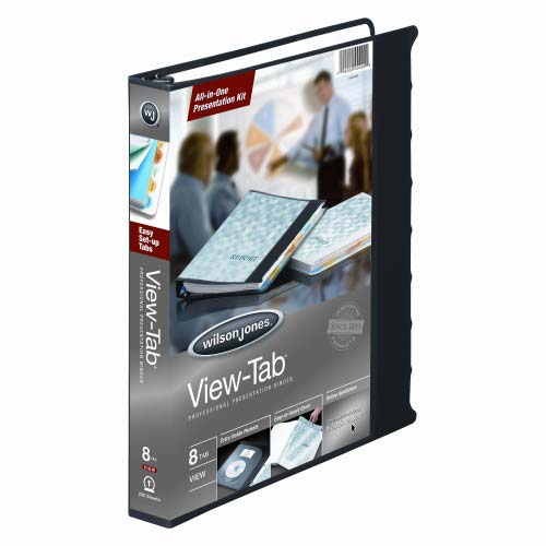 Wilson Jones 1" 8 Tab View-Tab Binders - 12pk