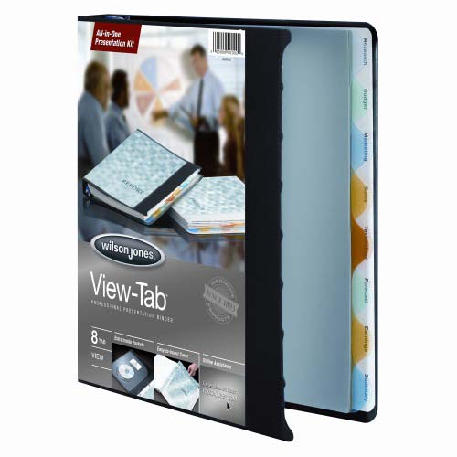 Wilson Jones 1" Assorted Color 8 Tab View-Tab Binders 12pk - W55097B