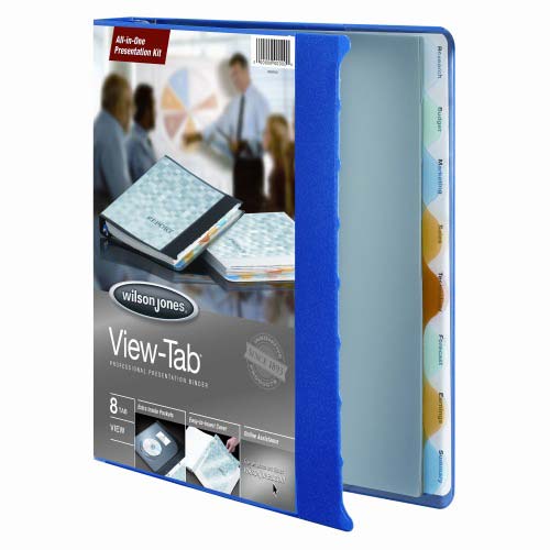 Wilson Jones 1" Assorted Color 8 Tab View-Tab Binders 12pk - W55097B