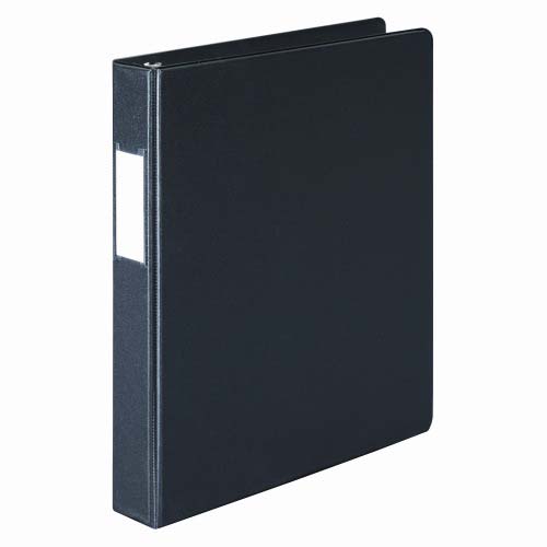 Wilson Jones 1" Black Basic D-Ring Binders With Label Holders 12pk - W383-14NHBPP