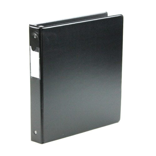 Wilson Jones 1" Black Heavy Duty Hanging Vinyl Binders - 12pk