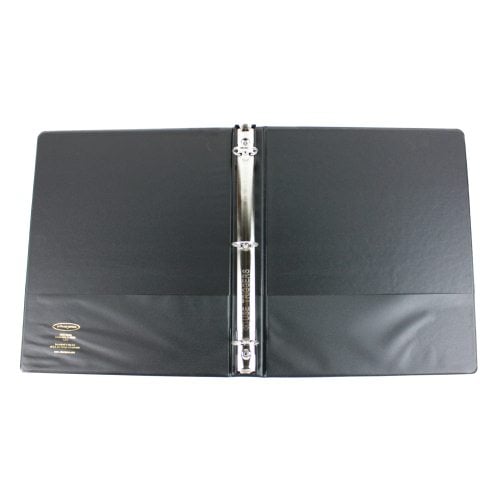 Wilson Jones 1" Black Heavy Duty Hanging Vinyl Binders - 12pk