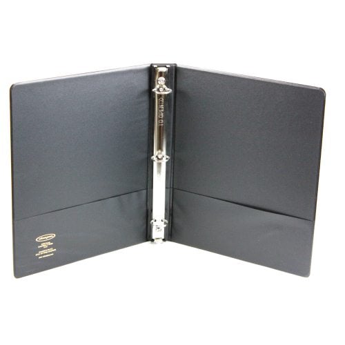 Wilson Jones 1" Black Heavy Duty Hanging Vinyl Binders - 12pk