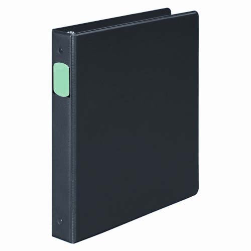 Wilson Jones 1" Black Opaque Round Binders with Labels - 12pk