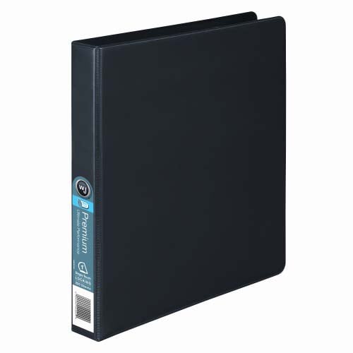 Wilson Jones 1" Black Premium Opaque D-Ring Binders 12pk - W87600PP