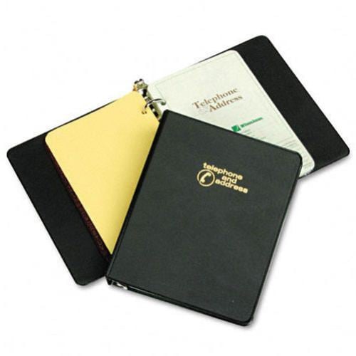 Wilson Jones 1" Black Telephone Address Book 6pk - W812B