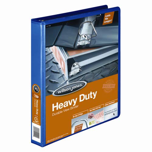 Wilson Jones 1" Blue Heavy Duty D-Ring View Binders 12pk - W385-14BLPP