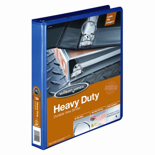 Wilson Jones 1" Blue Heavy-Duty Round Ring Binders - 12pk