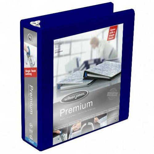 Wilson Jones 1" Blue Premium Locking D-Ring Binders - 12pk