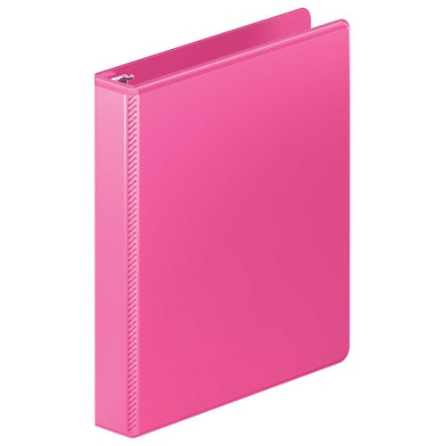 Wilson Jones 1" Bright Pink Heavy Duty Round Ring View Binder - 12pk