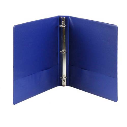Wilson Jones 1" Dark Blue Basic Opaque Round Ring Binder 12pk - W368-14NBLPP1