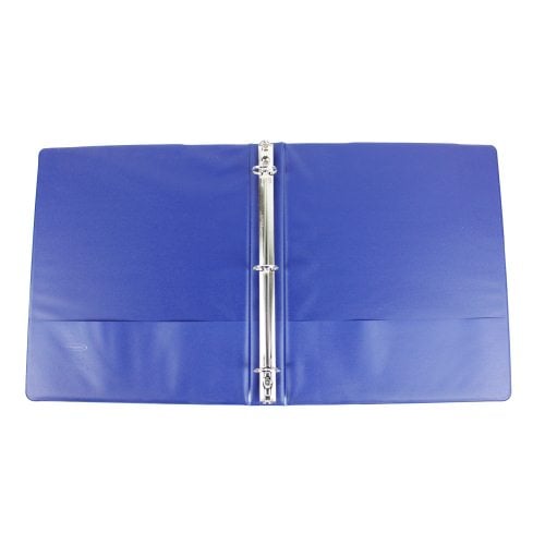 Wilson Jones 1" Dark Blue Basic Opaque Round Ring Binder 12pk - W368-14NBLPP1