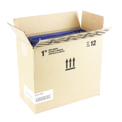 Wilson Jones 1" Dark Blue Basic Opaque Round Ring Binder 12pk - W368-14NBLPP1