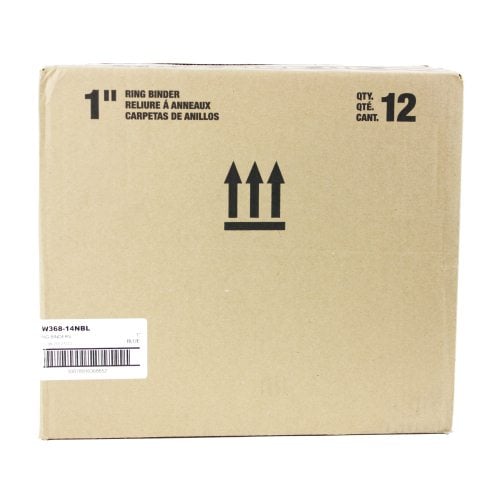 Wilson Jones 1" Dark Blue Basic Opaque Round Ring Binder 12pk - W368-14NBLPP1