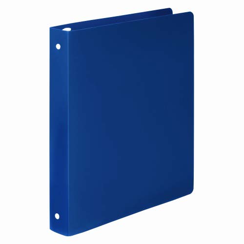 Wilson Jones 1" Dark Blue Semi-Rigid ACCOHIDE Ring Binder 1pk - A7039712A