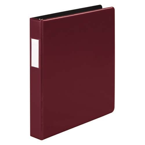 Wilson Jones 1" Dark Red Heavy Duty Opaque Round Binder - 12pk