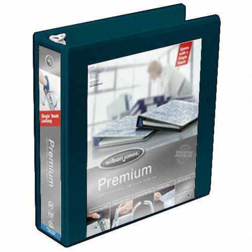 Wilson Jones 1" Dark Teal Premium Locking D-Ring Binder - 6pk