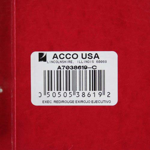Wilson Jones 1" Executive Red PRESSTEX Ring Binders - 20pk