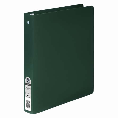 Wilson Jones 1" Forest Green Semi-Rigid ACCOHIDE Ring Binders - 20pk